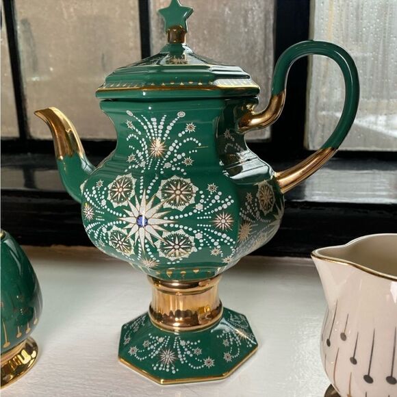 NWT ANTHROPOLOGIE SET Catherine Martin Starry Night Teapot, Creamer, Sugar - Picture 4 of 11